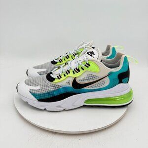 Nike Air Max 270 React Men Size 10 CT1265-300 Oracle Aqua Ghost Green Coral Shoe